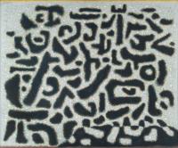 "Schwarze Bewegung mit Punkten" (Black Movement with Dots)
