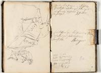 Skizzenbuch mit Tier- und Figurenstudien