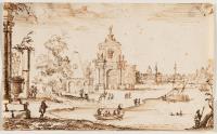 Architektur-Capriccio mit römischen Motiven
