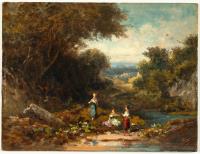 Drei Mädchen am Waldrand (Sommerzeit)