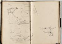 Skizzenbuch mit Tier- und Figurenstudien