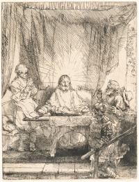 Christus in Emmaus (große Platte)