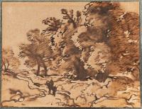 Waldlandschaft mit Reiter