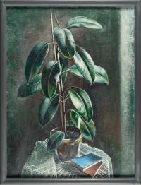 Stillleben mit Gummibaum