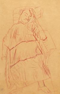 Neapel, Alma Mahler im Liegestuhl