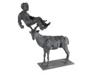 Deer with Man in Antlers