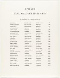 Epitaph für Karl Amadeus Hartmann