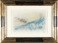 Untitled (Blue Dunes with Figures)