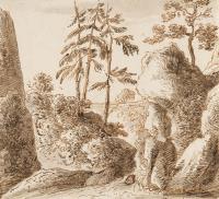 Felsige Landschaft mit Bäumen