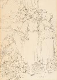 Gruppe von Landleuten