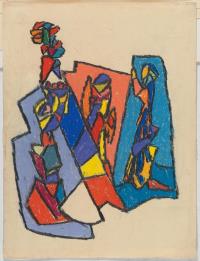 Komposition mit Figurengruppe