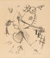 Komposition mit Kopf im Linksprofil