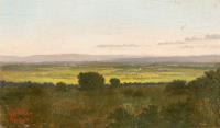 Landschaft in der Abenddämmerung