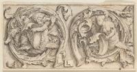 Triton und Sirene in Ranken
