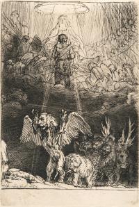 Daniels Vision der vier Biester (Illustration zu Menasseh ben Isr