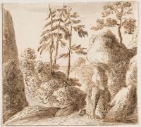 Felsige Landschaft mit Bäumen