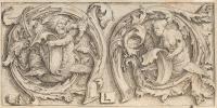 Triton und Sirene in Ranken