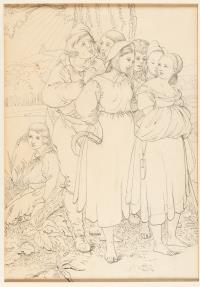 Gruppe von Landleuten
