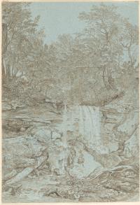 Waldschlucht mit Wasserfall