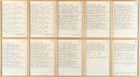 10 sheets: Untitled (1st–25th book, opus 8, A, B –> opus 11, A, B