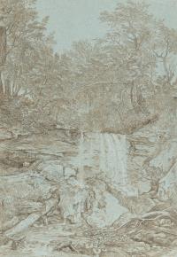 Waldschlucht mit Wasserfall
