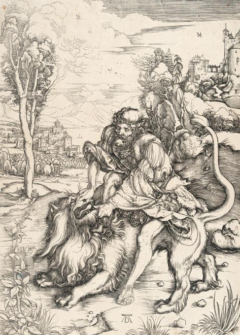 Samson tötet den Löwen
