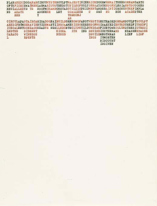 PLAN OF THE RUINS (...)