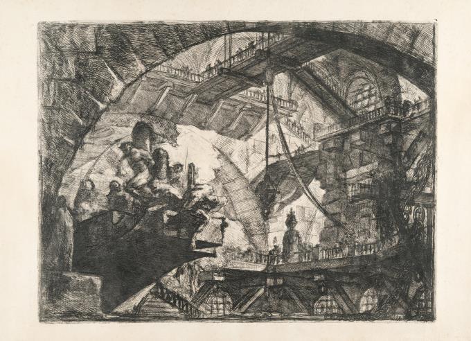 Prisoners on a Projecting Platform (Gefangene auf einer auskragen