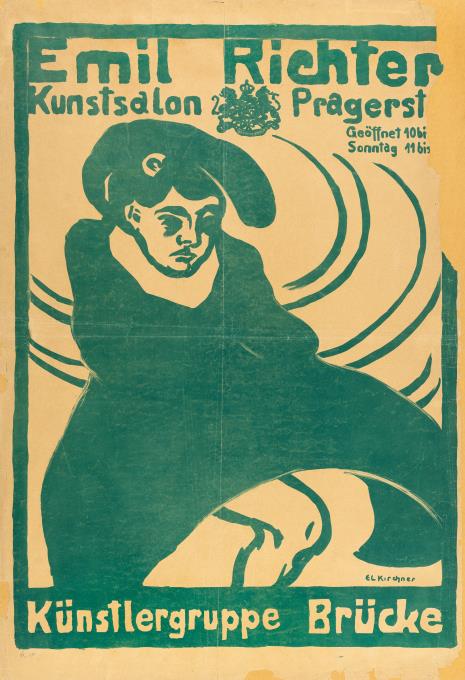 Poster for the exhibition of the Brücke artists’ group at the Kunstsalon Emil Richter, Dresden