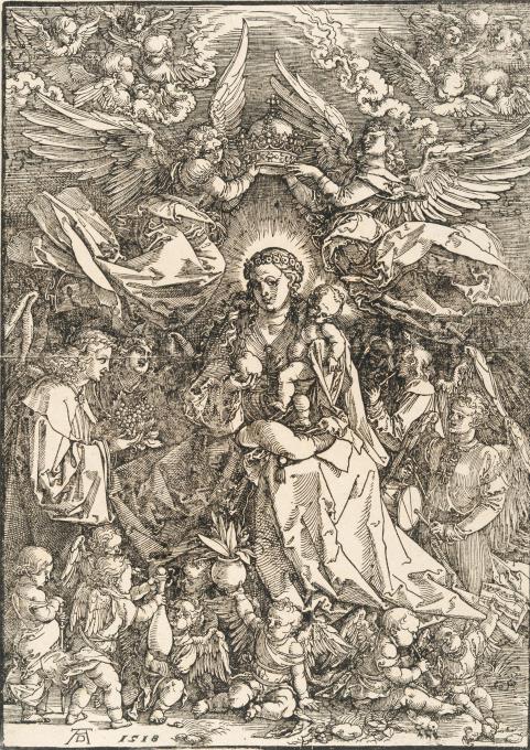 Maria als Königin der Engel (Maria von zwei Engeln gekrönt)