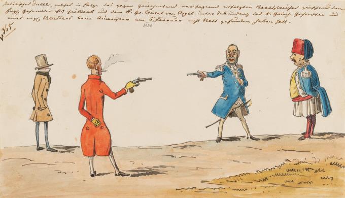 Das griechisch-britische Duell zwischen Konsul Vogel und Konstantin Schinas am 6. Februar 1850