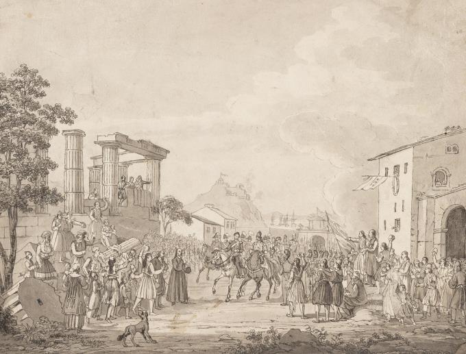 Einzug König Ottos I. von Griechenland in Nauplia am 7. Februar 1833