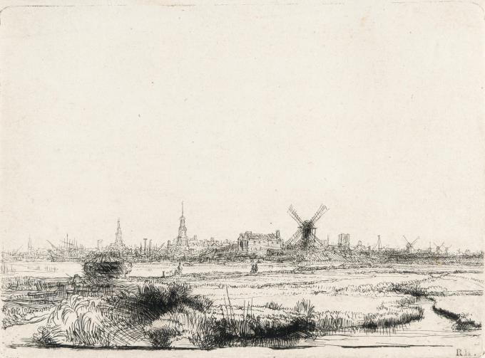 Ansicht von Amsterdam von Nordwesten