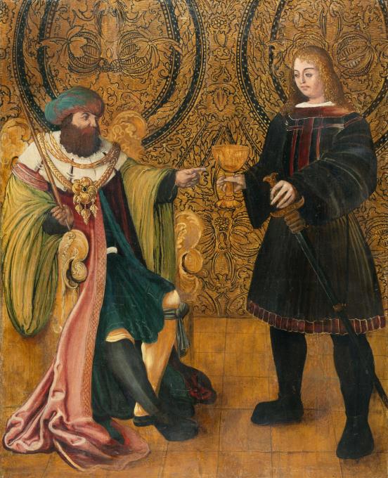 Alttestamentarische Szene (Abisai vor König David)