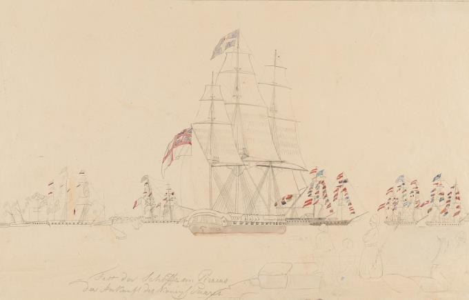 „Fest der Schiffe“ (Ankunft des griechischen Königs Otto im Hafen von Piräus im Februar 1837)