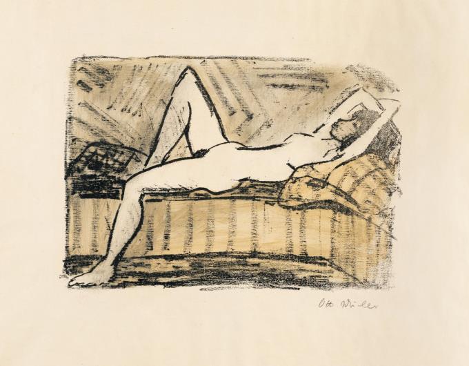 Liegende auf der Couch (Ruhender Akt)