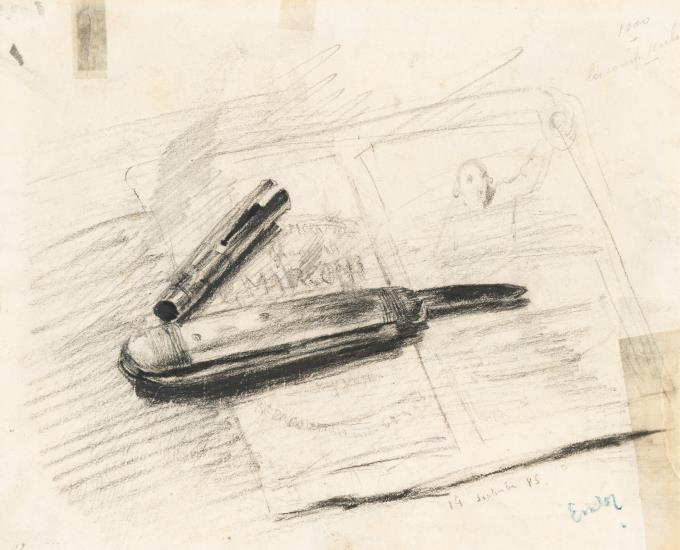 Front: Still Life with Knife – On the reverse: Figure Study