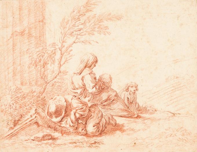 2 Bll.: Rastender Hirte – Hirtenfamilie