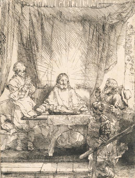Christus in Emmaus (große Platte)
