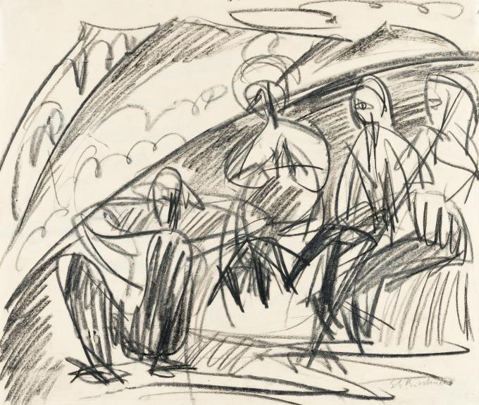 Recto: Group of peasants - Verso: Fehmarnakte