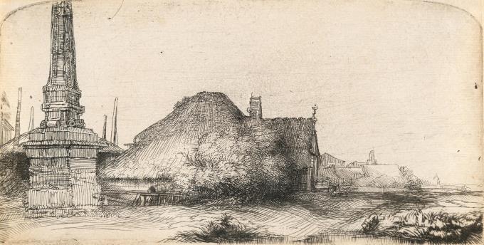 Der Obelisk (Die Landschaft mit dem Meilenstein)