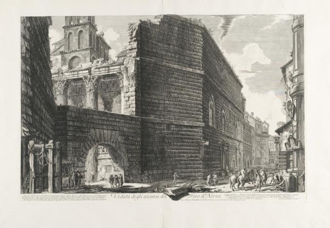 Veduta degli avanzi del Foro di Nerva (Ansicht der Überreste des