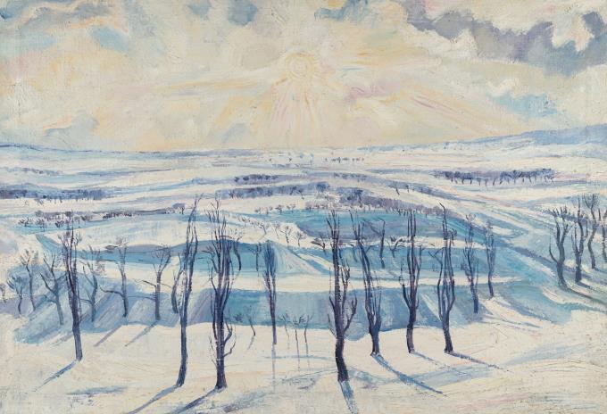 Winter Landscape at Sunrise