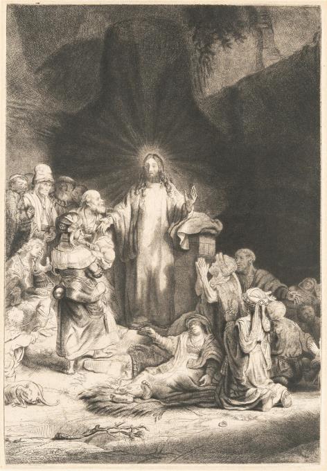 Christus heilt die Kranken (Das Hundertguldenblatt in drei Tei
