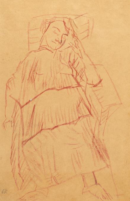 Neapel, Alma Mahler im Liegestuhl