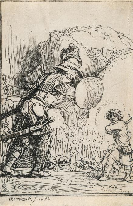 David und Goliath (Illustration zu Menasseh Ben Israel's 'Piedra)