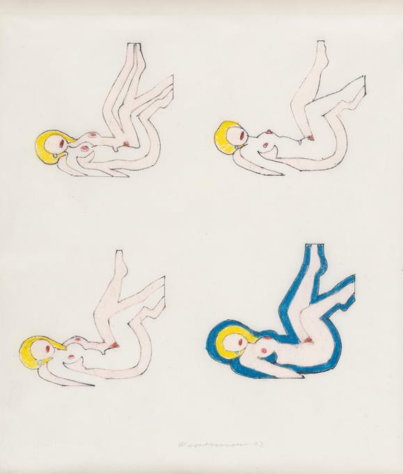 Multiple Study for Sunset Nude with Picasso