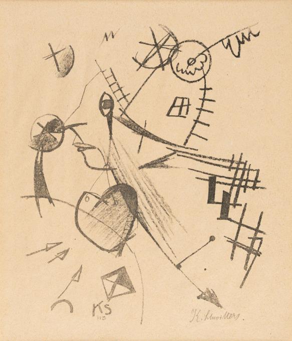 Komposition mit Kopf im Linksprofil