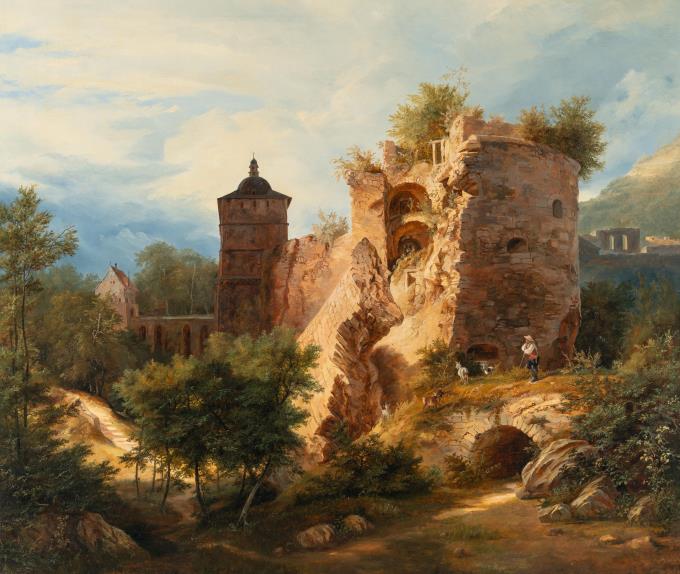 Heidelberger Schloss. Der zersprengte Turm