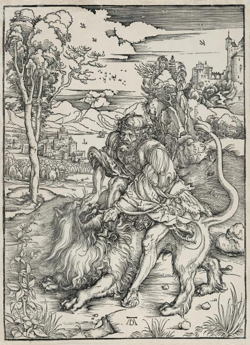 Samson tötet den Löwen